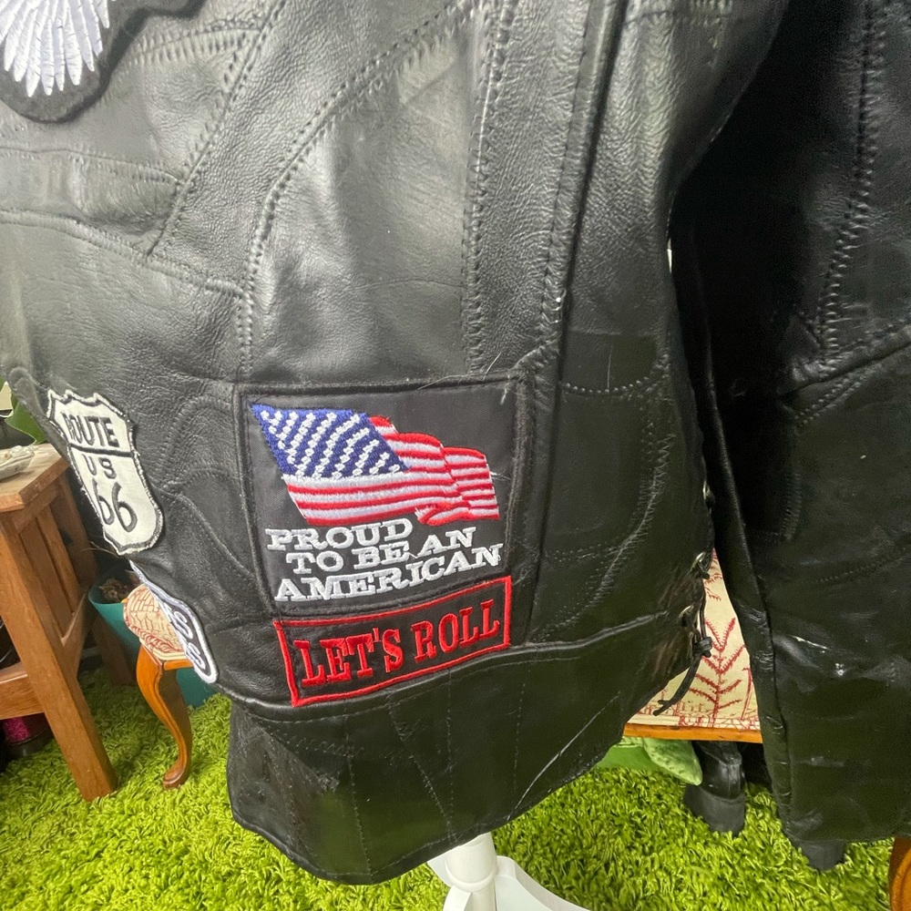 Leather Biker Jacket - Picture 3 of 5
